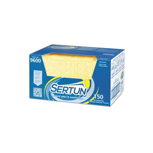 Itw Professional Sertun, Color-Changing Rechargeable Sanitizer Towels, Yellow/white/blue, 13.5x18, 150PK 9600 - main